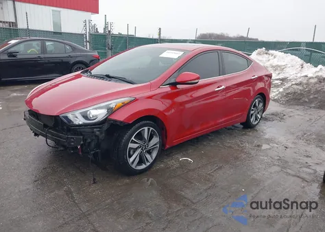 2016 Hyundai Elantra Limited из США, поврежденный, VIN KMHDH4AE1GU593426